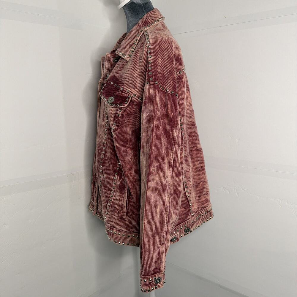 POL Pink Studded Corduroy Jacket Coat Shacket Western Vintage Gift Women’s XL 1X - Picture 6 of 16
